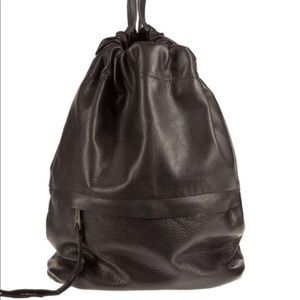 WILL leather goods Black leather Cloud Backpack